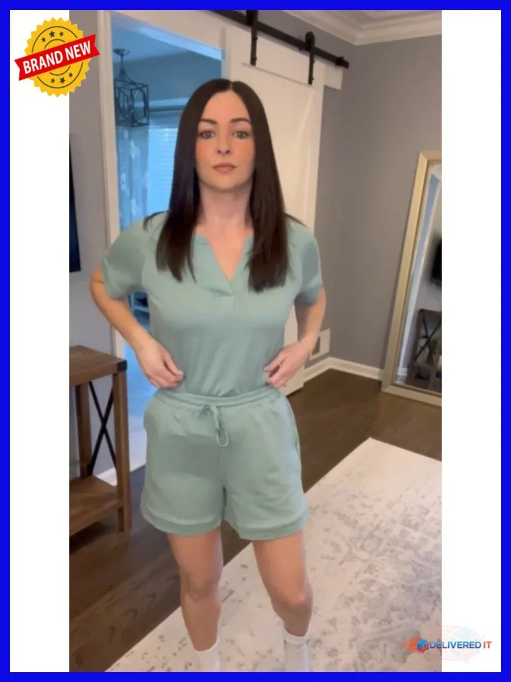 Two Piece Lounge Set Shorts Set Matching Sweatsuit